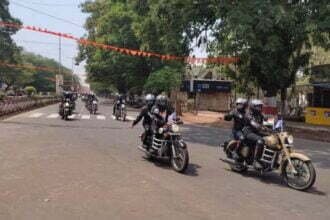 'डेयरडेविल्स' पहुंची दुर्ग: बुलेट से महिला कमांडो ने तय की 1800 किमी दूरी, सीआरपीएफ स्थापना दिवस में होंगी शामिल