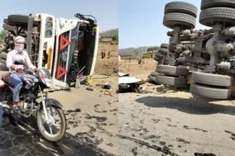 दर्दनाक सड़क हादसे में दो बच्चों समेत सात की मौत, तेज रफ्तार ट्रक बोलेरो पर पलटा