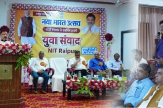 एनआईटी रायपुर में नया भारत उत्सव का आयोजन, युवा संवाद में युवाओं के सवालों का सांसद ने दिया जवाब