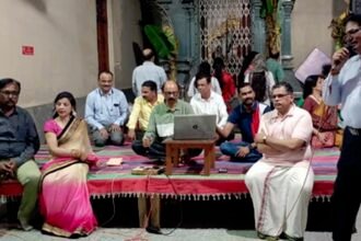 गणेश मंदिर में सिर चढ़कर बोला ट्रिपल-एम के भजनों का जादू