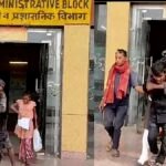 जिला अस्पताल में पीठ पर पिता को लादकर भटकता रहा बेटा, नहीं मिली व्हीलचेयर या स्ट्रेचर