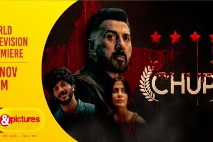 ‘चुप’ के वर्ल्ड टेलीविजन प्रीमियर के साथ जबर्दस्त रोमांच और सनी देओल की एक्शन-पैक्ड परफॉर्मेंस के लिए हो जाइए तैयार!