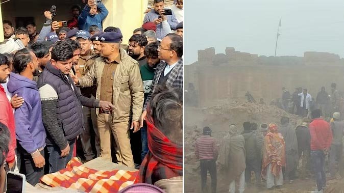 दर्दनाक हादसा: ईंट भट्टे की दीवार गिरी, पलक झपकते ही मलबे में जिंदा दफन हुईं छह जिंदगियां