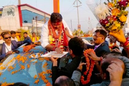 डिप्टी सीएम विजय शर्मा के कवर्धा आगमन पर स्वागत में उमड़ा जनसैलाब