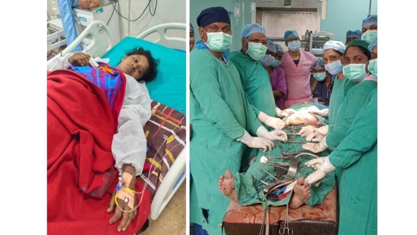 गर्भवती महिला का बच्चादानी फटने पर जिला अस्पताल के डॉक्टरों ने तुरंत आपरेशन कर महिला की बचाई जान
