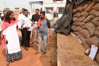 कलेक्टर ने धान उर्पाजन केन्द्रों का किया निरीक्षण, दिए धान का उठाव शीघ्रता से करने के निर्देश
