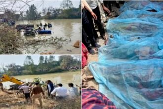 दर्दनाक हादसा: तालाब में गिरी श्रद्धालुओं से भरी ट्रैक्टर ट्रॉली, सात बच्चों समेत 20 की मौत