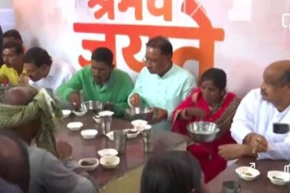 अंतर्राष्ट्रीय श्रमिक दिवस: सीएम साय ने श्रमिकों के साथ उठाया बोरे बासी का लुत्फ