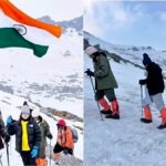 छत्तीसगढ़ की 14 सदस्यीय टीम पहुंची उत्तराखंड, बर्फ से घिरे पहाड़ की चोटी पर फहराया तिरंगा