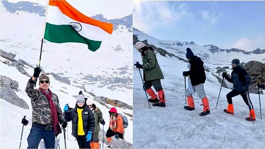 छत्तीसगढ़ की 14 सदस्यीय टीम पहुंची उत्तराखंड, बर्फ से घिरे पहाड़ की चोटी पर फहराया तिरंगा