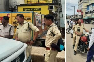 ट्रैफिक रूल नहीं किया फॉलो, 22 पुलिस कर्मियों का कटा चालन