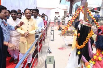 बस्तर दशहरा स्थल दसराहा पसरा में विकास कार्यों का मुख्यमंत्री साय ने किया लोकार्पण