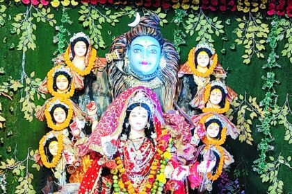 विजेता कॉम्प्लेक्स स्थित शासकीय आवासीय परिसर में नवरात्र की धूम, माता की भव्य प्रतिमा बनी आकर्षण का केन्द्र