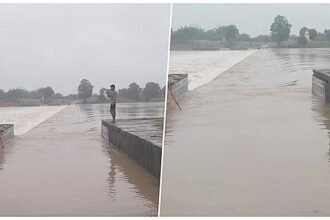 उफान पर महानदी, 10 से 15 फीट ऊपर जलस्तर बढऩे से अमेठी एनीकट पुल जलमग्न; आवाजाही ठप