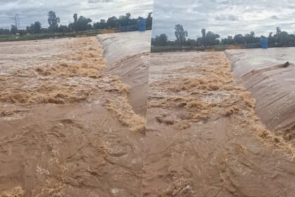 मूसलाधार बारिश से रामानुजगंज की कन्हर नदी में बाढ़ के हालात, जनजीवन अस्त-व्यस्त