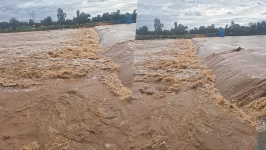 मूसलाधार बारिश से रामानुजगंज की कन्हर नदी में बाढ़ के हालात, जनजीवन अस्त-व्यस्त