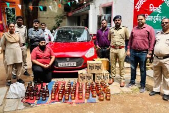 आबकारी विभाग ने मध्य प्रदेश की 60 बॉटल मदिरा का अवैध परिवहन करते वाहन किया जप्त, 01 आरोपी गिरफ्तार