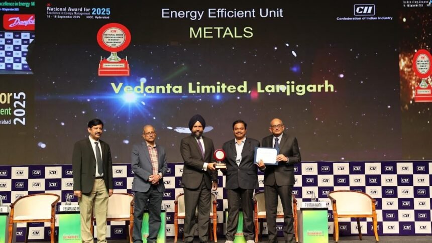 वेदांता एल्युमीनियम ने ऊर्जा दक्षता, सुरक्षा और स्थिरता के लिए कई सीआईआई पुरस्कार जीते