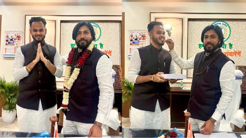 दक्ष वैद्य ने कैबिनेट मंत्री गुरु खुशवंत साहिब से लिया आशीर्वाद, किसान मोर्चा प्रदेश के लाखों किसानों तक कल्याणकारी योजनाओं पहुंचाने कटिबद्ध:साहू