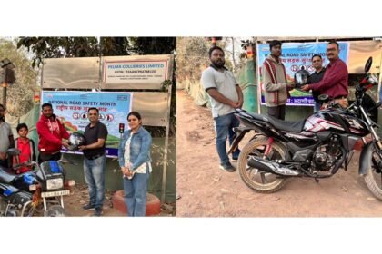 ग्रामीण समुदाय में सड़क सुरक्षा जागरूकता को बढ़ावा देने की पहल, अदाणी फाउंडेशन ने किया हेलमेट वितरण