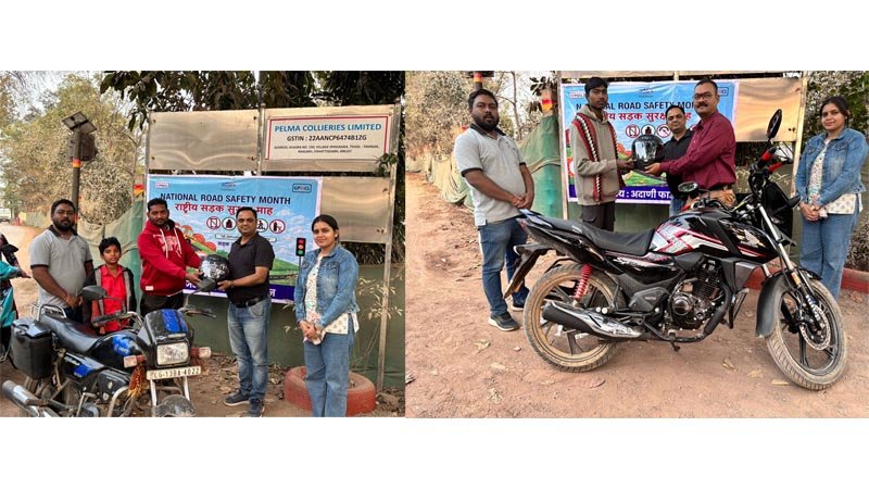 ग्रामीण समुदाय में सड़क सुरक्षा जागरूकता को बढ़ावा देने की पहल, अदाणी फाउंडेशन ने किया हेलमेट वितरण