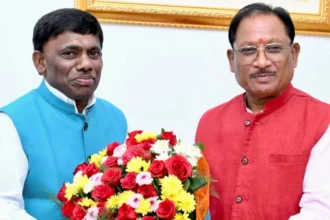 मुख्यमंत्री विष्णु देव साय से गोवा के खेल एवं जनजातीय कल्याण मंत्री रमेश तावड़कर की सौजन्य भेंट