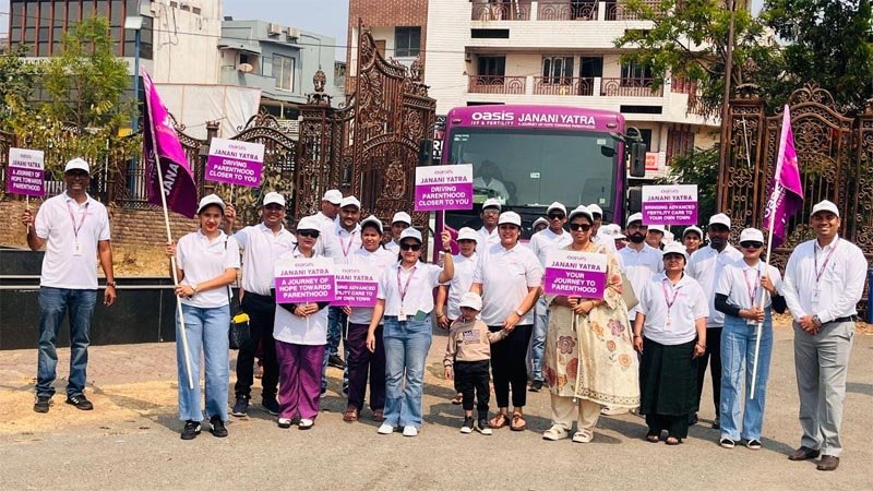 ओएसिस फर्टिलिटी की जननी यात्रा पहुँची रायपुर, फर्टिलिटी जागरूकता को दे रही बढ़ावा