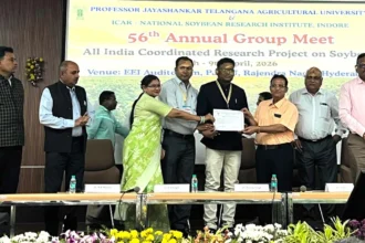 हैदराबाद में आयोजित सोयाबीन अनुसंधान परियोजना की वार्षिक बैठक में मिला सम्मान