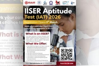 आईआईएसईआर में आईएटी 2026 माध्यम से प्रवेश के लिए ऑनलाइन रजिस्ट्रेशन की अंतिम तिथि 13 अप्रैल