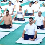 12वें अंतर्राष्ट्रीय योग दिवस पर पीजी कॉलेज डोम में हुआ सामूहिक योगाभ्यास
