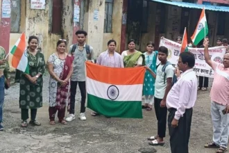 जांजगीर के टीसीएल कॉलेज में गूँजे देशभक्ति के नारे