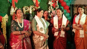 तीज के रंग में रंगा रायपुर प्रेस क्लब