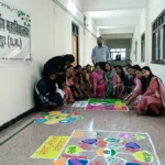 शासकीय नर्सिंग महाविद्यालय, नवा रायपुर में सेवा संकल्प कार्यक्रम के अंतर्गत रंगोली प्रतियोगिता