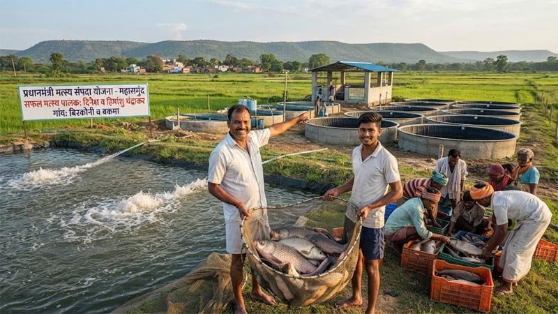 पारंपरिक खेती के साथ मछली पालन बन रहा अतिरिक्त आमदनी का मजबूत जरिया, बिरकोनी के दिनेश बने मिसाल